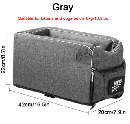 Portable Dog Car Seat — Elevated Booster Seat for Small & Medium Dogs