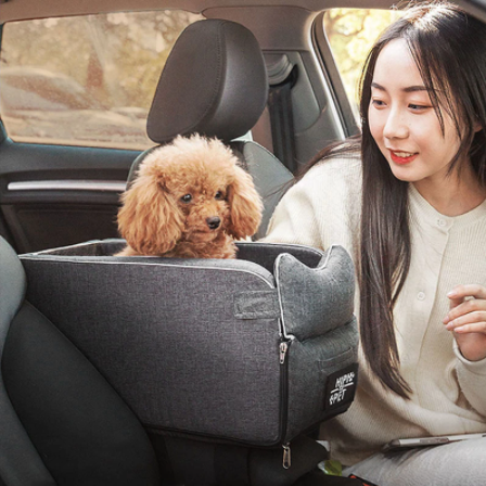 Portable Dog Car Seat — Elevated Booster Seat for Small & Medium Dogs